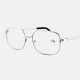 Classic Eyeglasses Silver Rectangle Glasses for Men