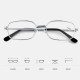Classic Eyeglasses Silver Rectangle Glasses for Men