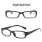 Classic Eyeglasses Bright Black Frame Glasses for Men